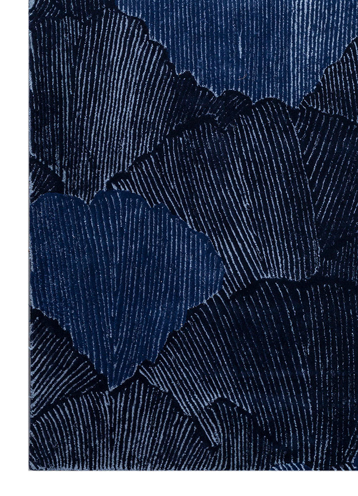 aurelia blue wool and viscose hand tufted Rug - Corner aurelia blue wool and viscose hand tufted Rug - Corner