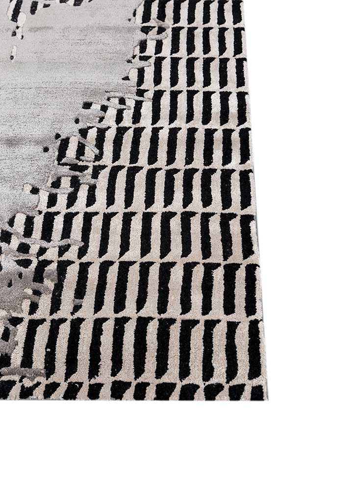 adrift grey and black wool and viscose hand tufted Rug - Corner adrift grey and black wool and viscose hand tufted Rug - Corner