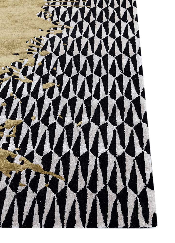 adrift green wool and viscose hand tufted Rug - Corner