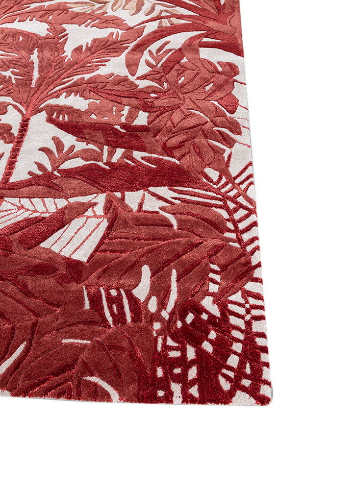 aurelia red and orange wool and viscose hand tufted Rug - Corner aurelia red and orange wool and viscose hand tufted Rug - Corner