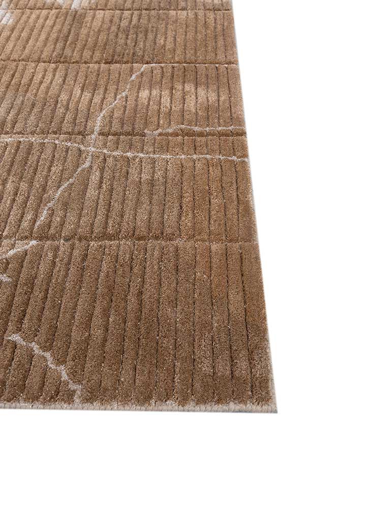 white noise beige and brown wool and viscose hand tufted Rug - Corner white noise beige and brown wool and viscose hand tufted Rug - Corner