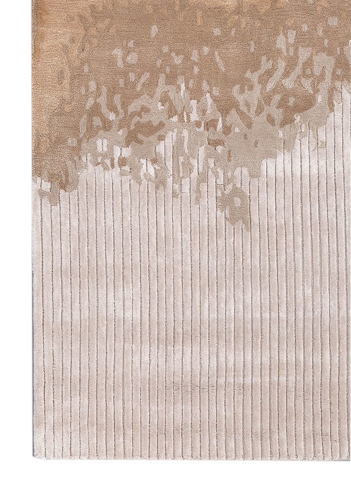 white noise ivory wool and viscose hand tufted Rug - Corner white noise ivory wool and viscose hand tufted Rug - Corner