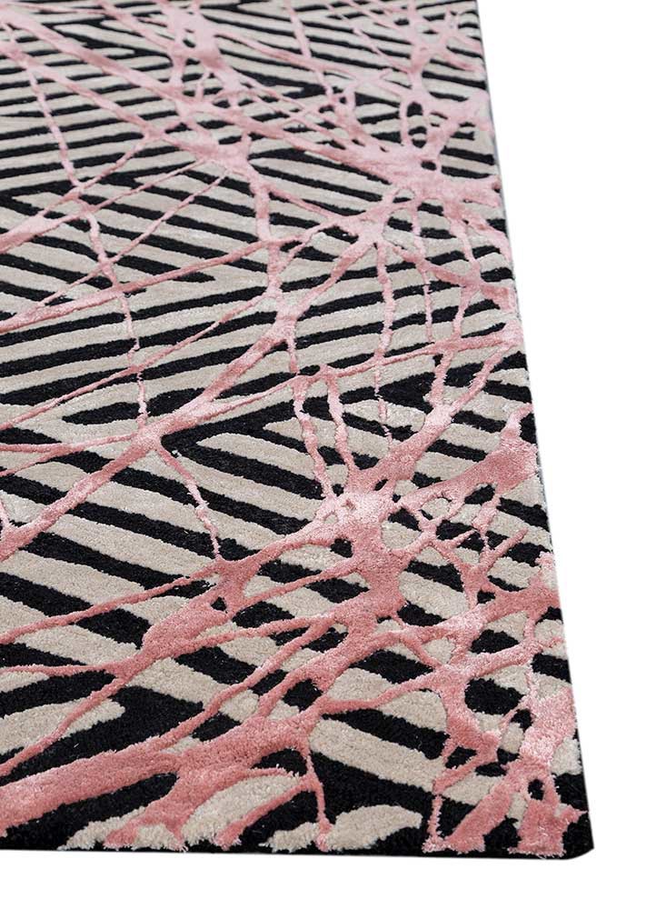 adrift grey and black wool and viscose hand tufted Rug - Corner