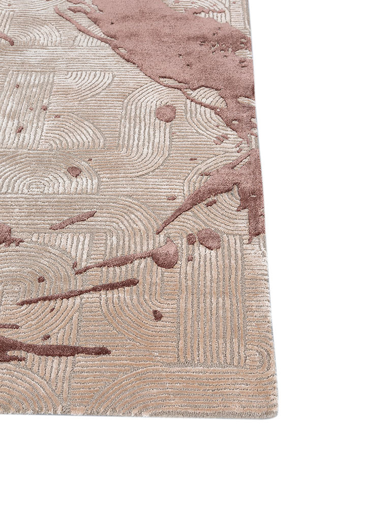 adrift beige and brown wool and viscose hand tufted Rug - Corner