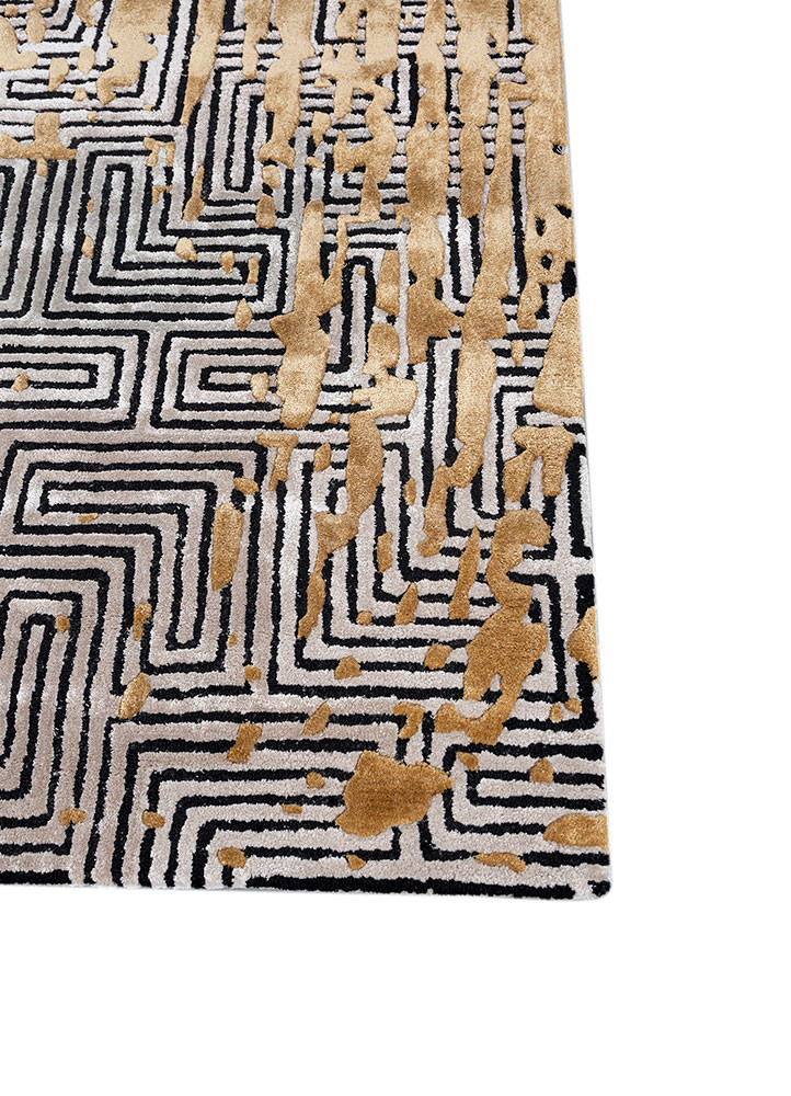 adrift gold wool and viscose hand tufted Rug - Corner adrift gold wool and viscose hand tufted Rug - Corner