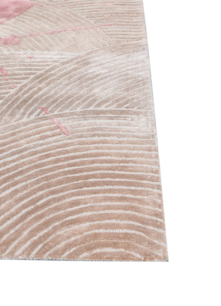 adrift beige and brown wool and viscose hand tufted Rug - Corner