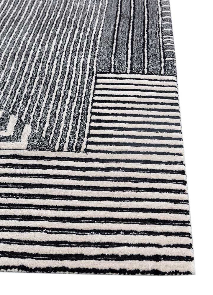 caliedo ivory wool hand tufted Rug - Corner