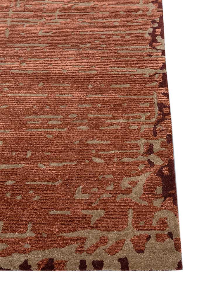 white noise red and orange wool and viscose hand tufted Rug - Corner white noise red and orange wool and viscose hand tufted Rug - Corner