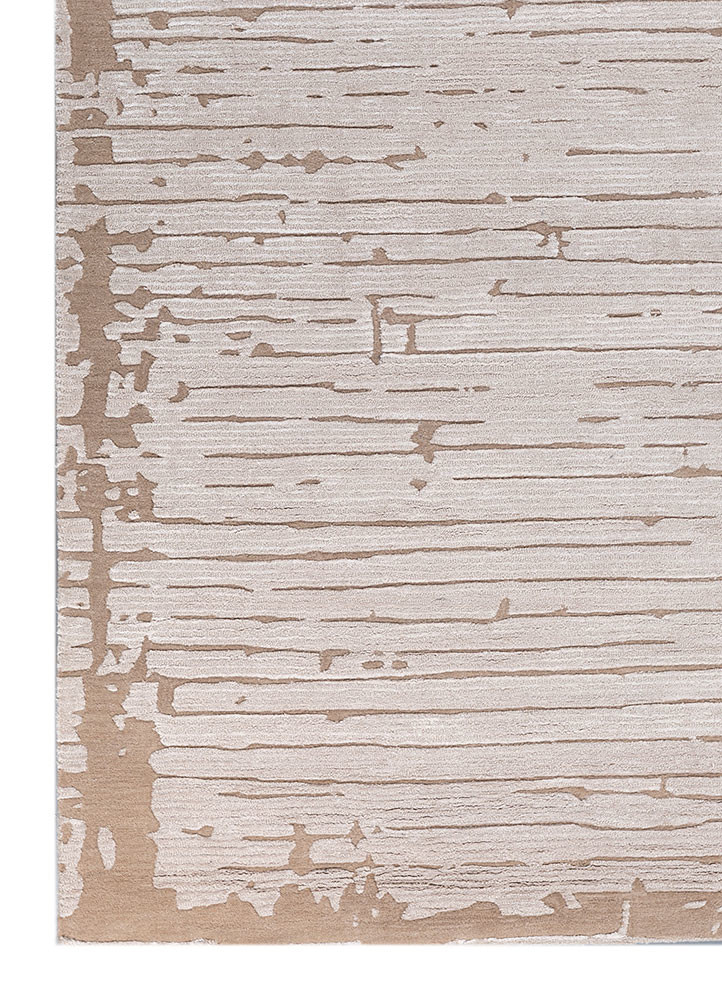 white noise ivory wool and viscose hand tufted Rug - Corner white noise ivory wool and viscose hand tufted Rug - Corner