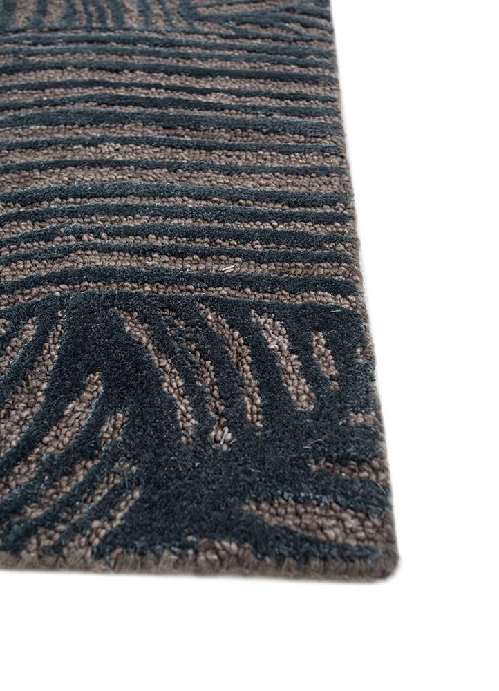 modo grey and black wool and viscose hand tufted Rug - Corner modo grey and black wool and viscose hand tufted Rug - Corner
