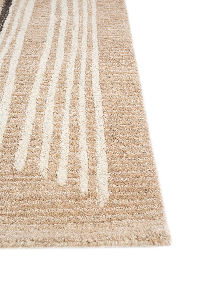 modo beige and brown wool and viscose hand tufted Rug - Corner modo beige and brown wool and viscose hand tufted Rug - Corner