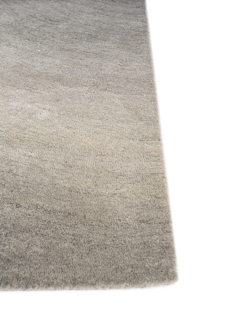 chroma grey and black wool hand tufted Rug - Corner