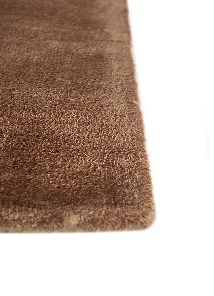 chroma beige and brown viscose hand tufted Rug - Corner
