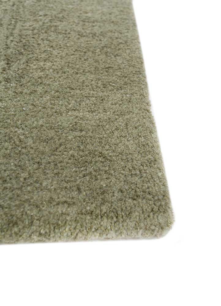 chroma green wool and viscose hand tufted Rug - Corner chroma green wool and viscose hand tufted Rug - Corner