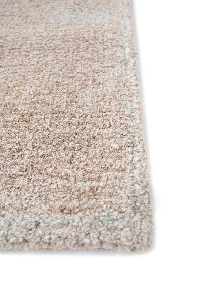 pathways beige and brown wool hand tufted Rug - Corner pathways beige and brown wool hand tufted Rug - Corner