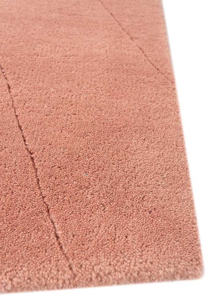 cera red and orange wool hand tufted Rug - Corner