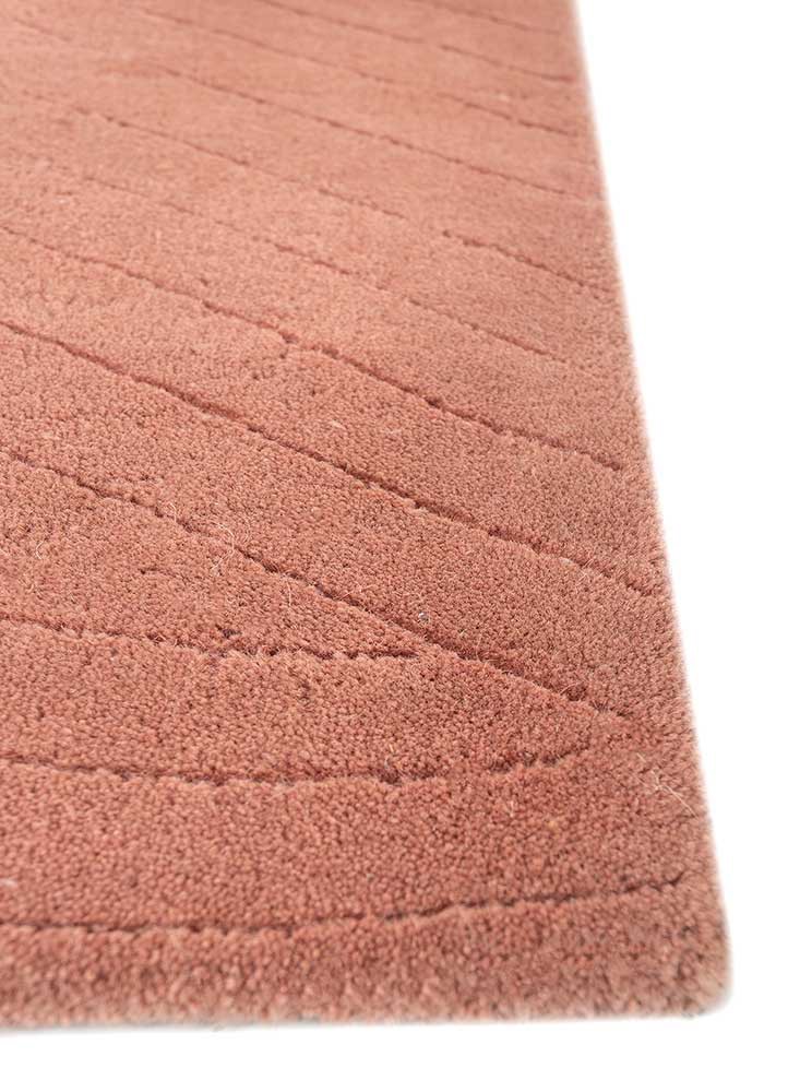 cera red and orange wool hand tufted Rug - Corner