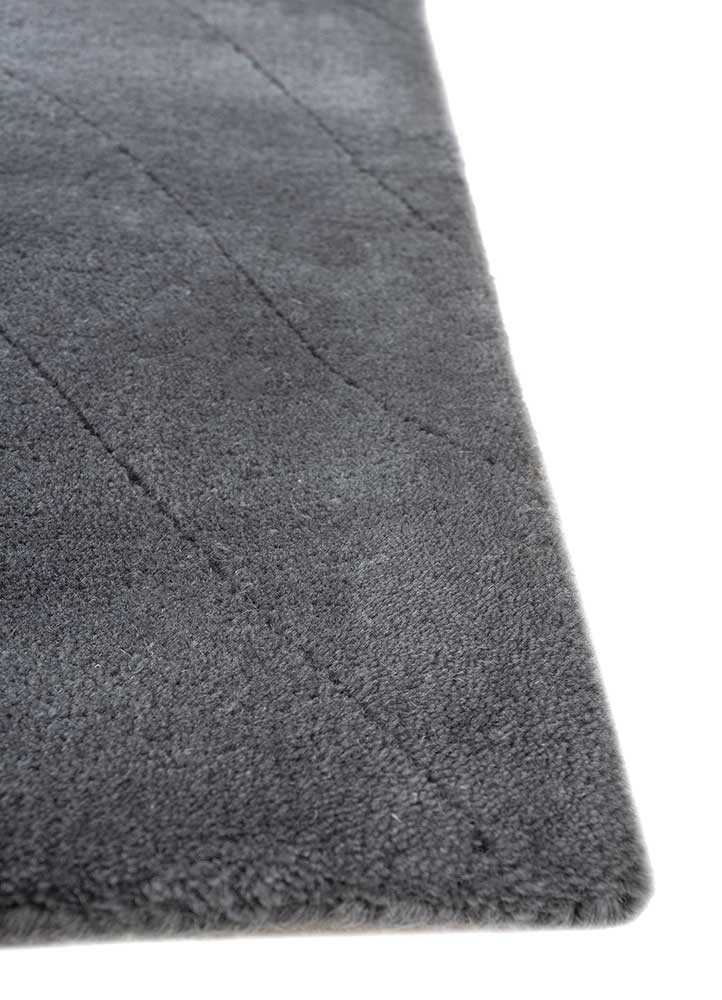 cera blue wool hand tufted Rug - Corner