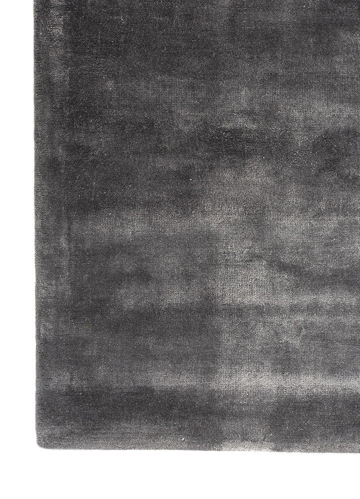 cera blue viscose hand tufted Rug - Corner