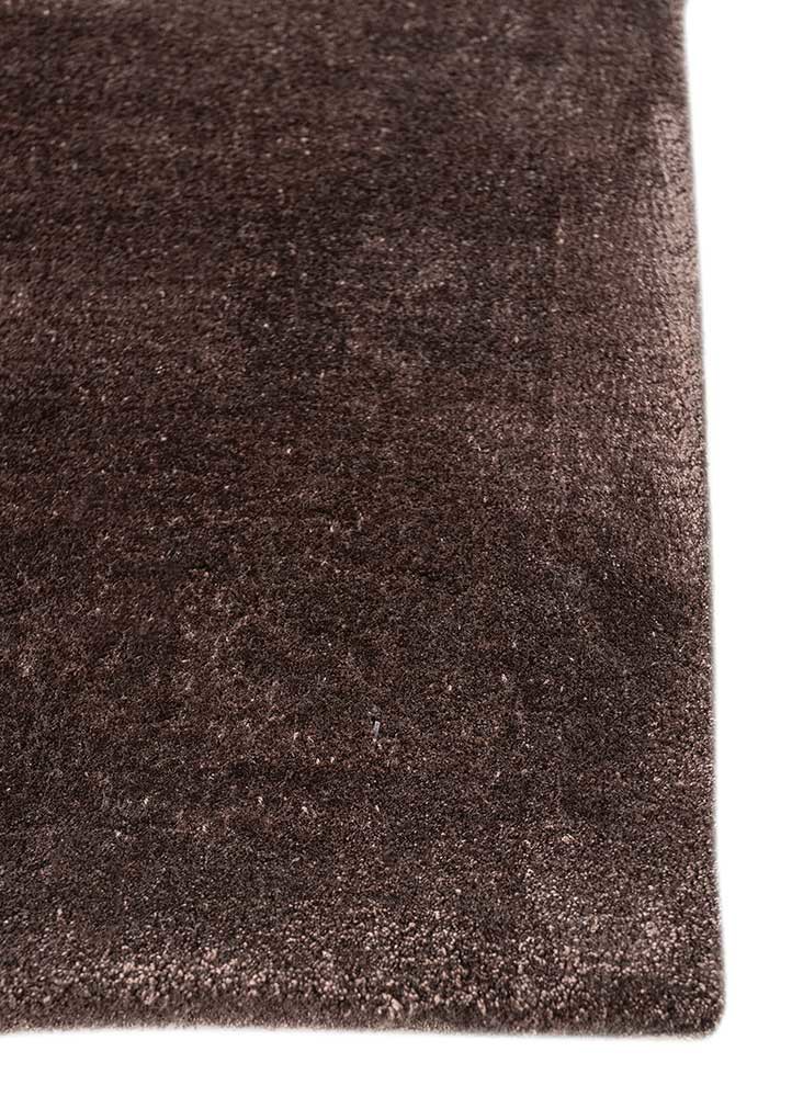 cera beige and brown viscose hand tufted Rug - Corner