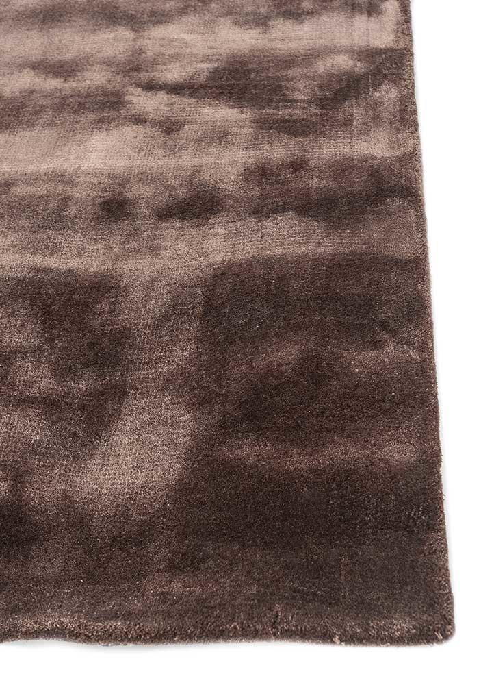 cera beige and brown viscose hand tufted Rug - Corner