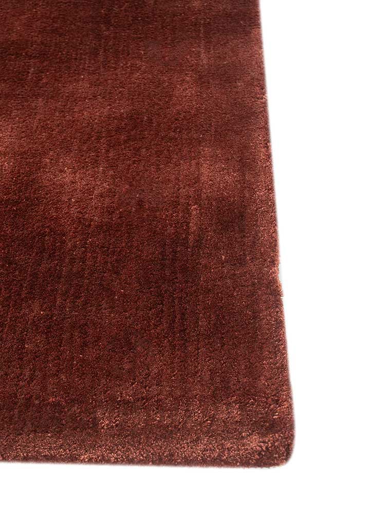 cera red and orange viscose hand tufted Rug - Corner