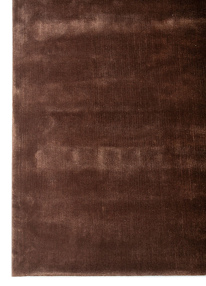 cera beige and brown viscose hand tufted Rug - Corner