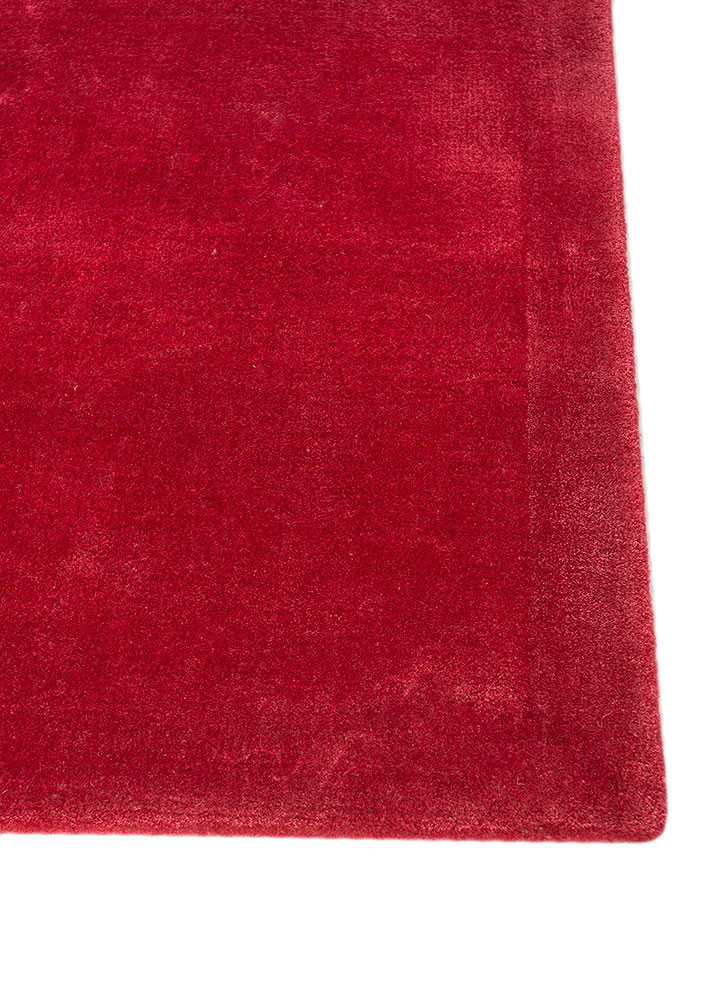 cera red and orange viscose hand tufted Rug - Corner