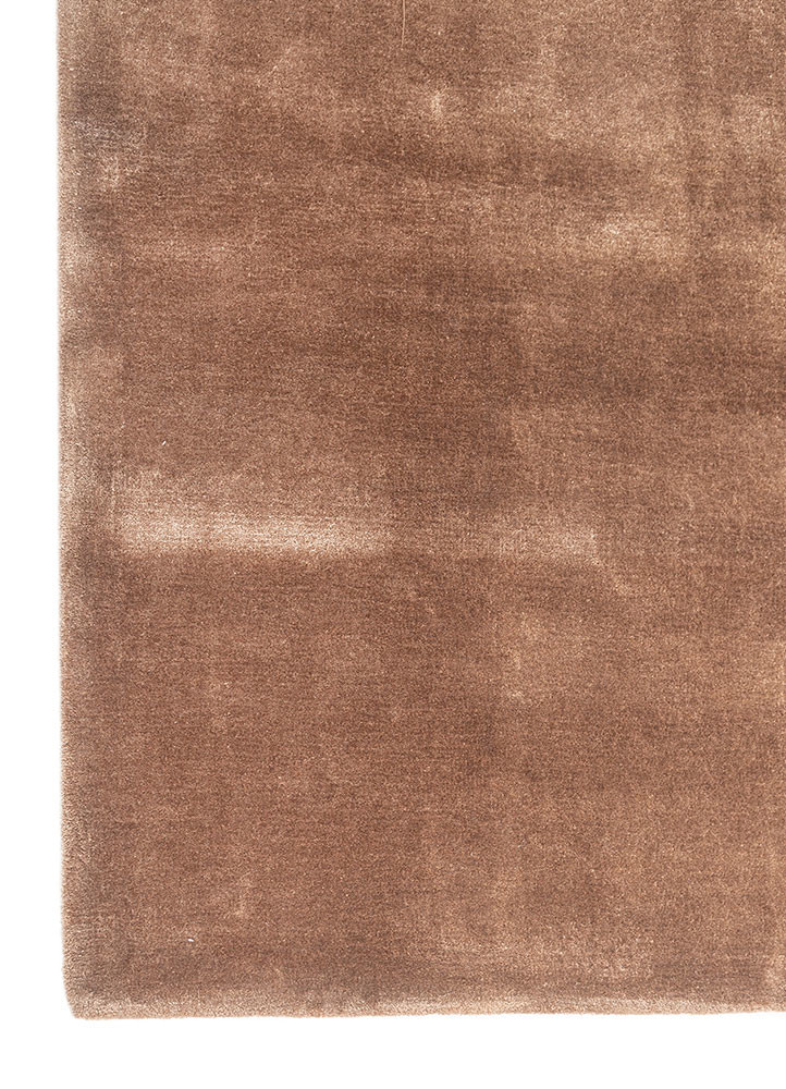 cera beige and brown viscose hand tufted Rug - Corner