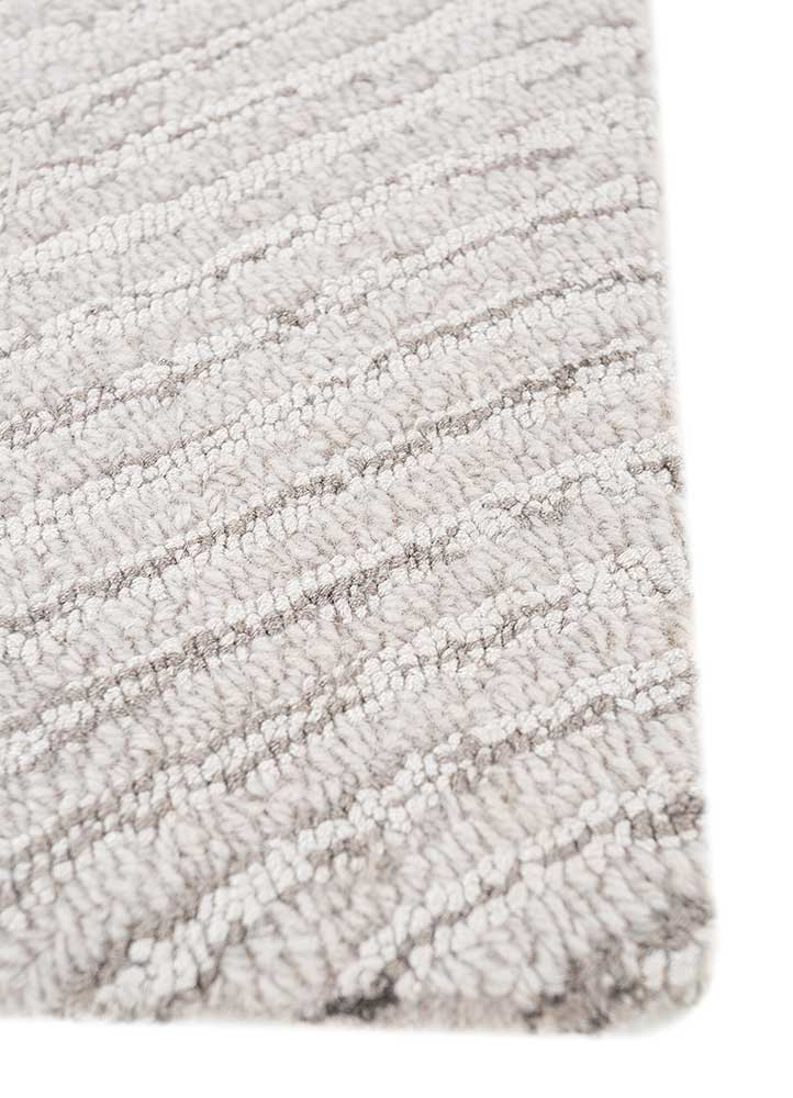pathways ivory wool and viscose hand tufted Rug - Corner pathways ivory wool and viscose hand tufted Rug - Corner