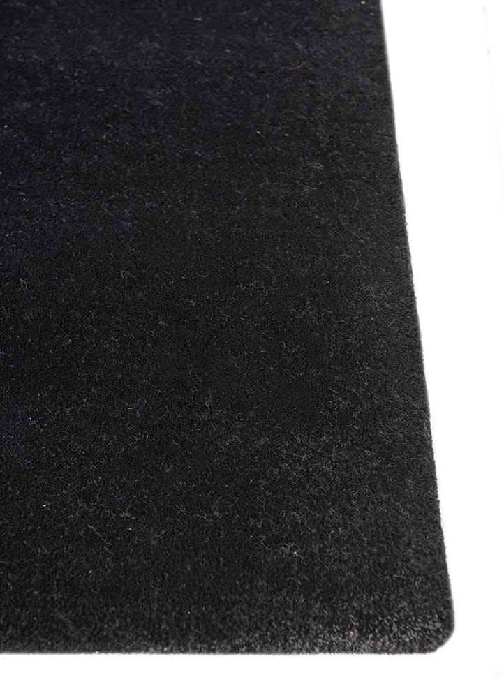 aprezo grey and black wool hand tufted Rug - Corner