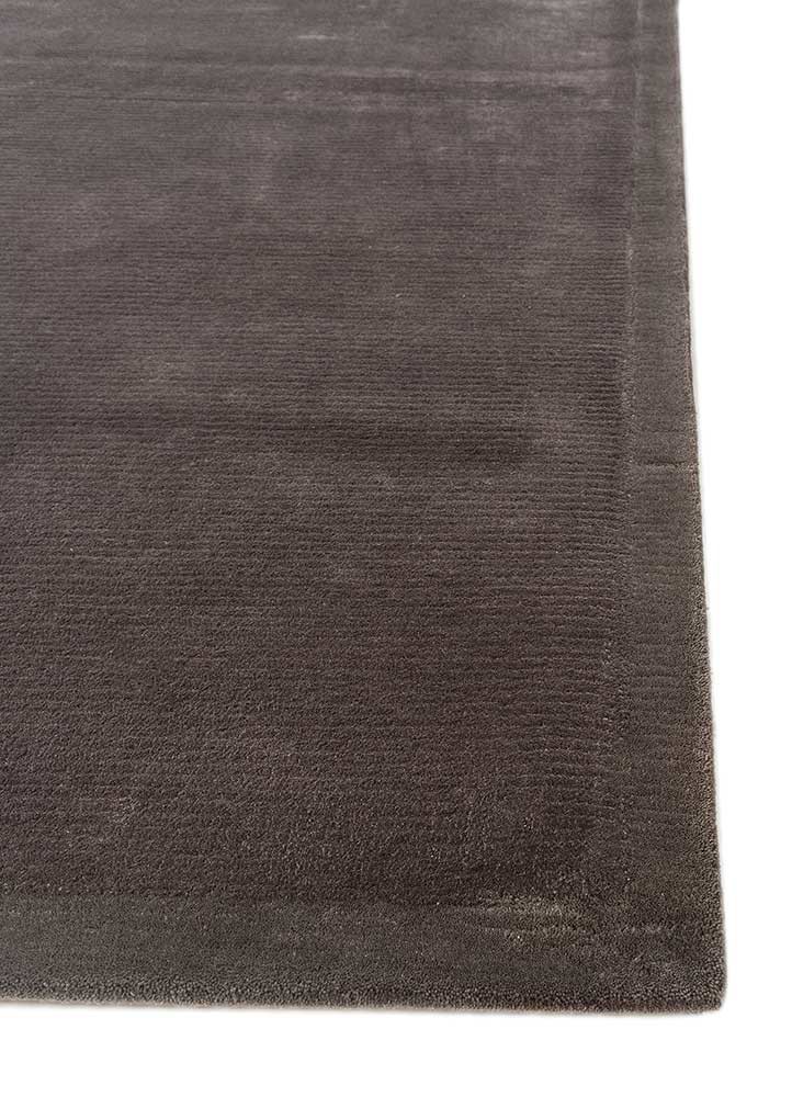 cera grey and black wool and viscose hand tufted Rug - Corner