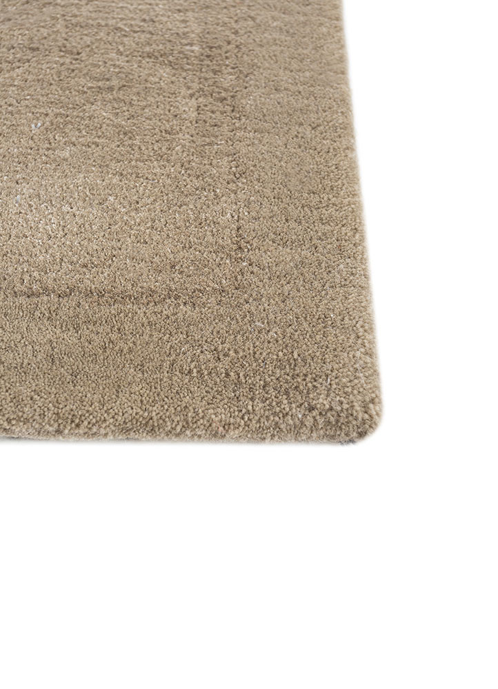 cera beige and brown wool and viscose hand tufted Rug - Corner