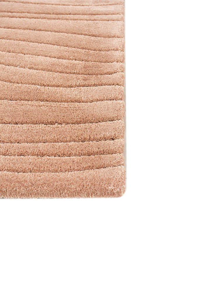 cera red and orange wool hand tufted Rug - Corner