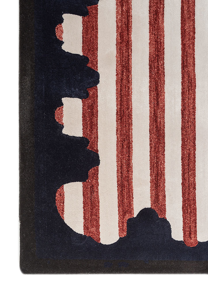 alhambra ivory wool and viscose hand tufted Rug - Corner