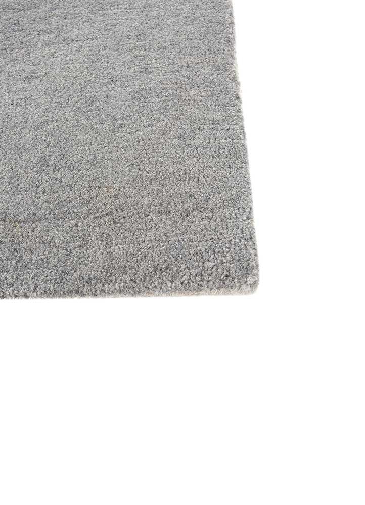 chroma grey and black wool hand tufted Rug - Corner