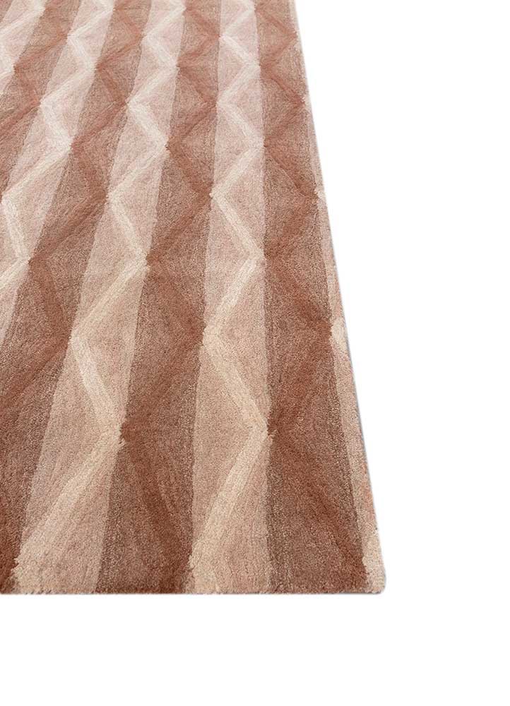 wild wanderlust beige and brown wool hand tufted Rug - Corner