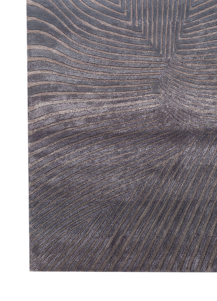 lucid blue wool and viscose hand tufted Rug - Corner lucid blue wool and viscose hand tufted Rug - Corner