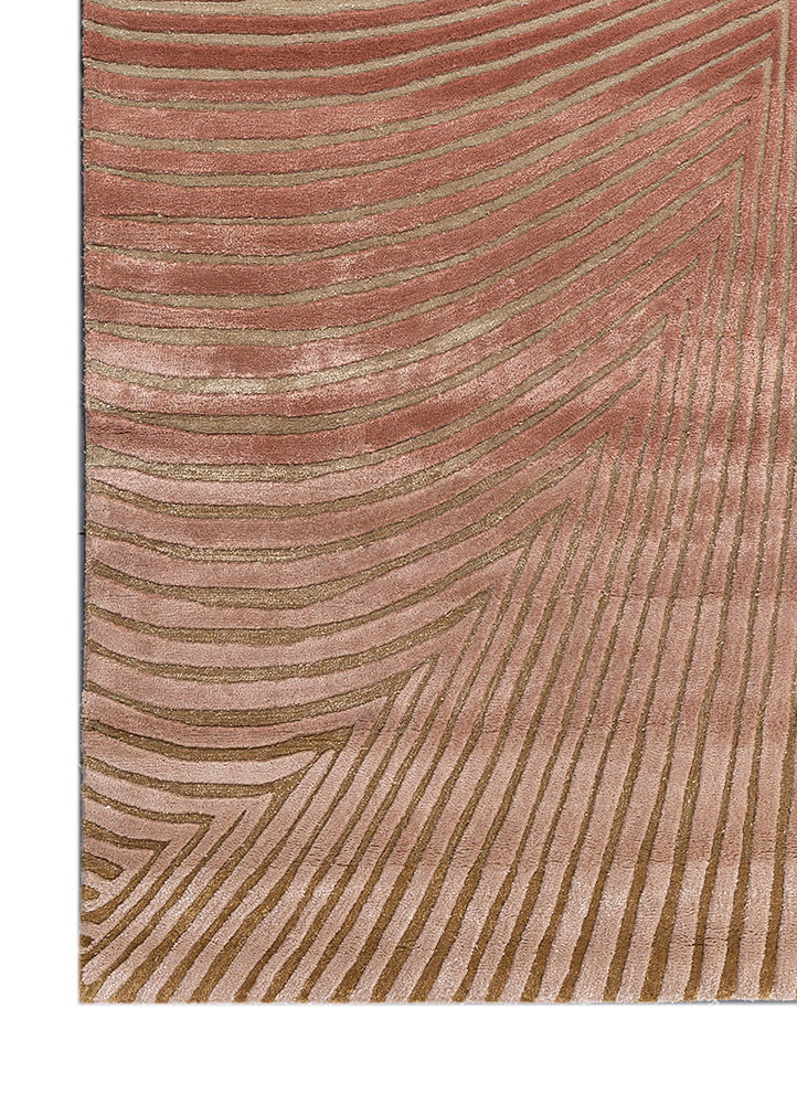 lucid red and orange wool and viscose hand tufted Rug - Corner lucid red and orange wool and viscose hand tufted Rug - Corner