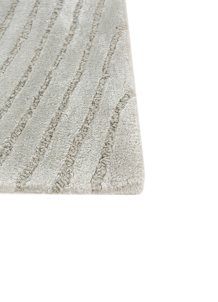 cera blue wool and bamboo silk hand tufted Rug - Corner cera blue wool and bamboo silk hand tufted Rug - Corner