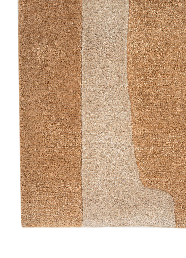 white noise gold wool and viscose hand tufted Rug - Corner white noise gold wool and viscose hand tufted Rug - Corner