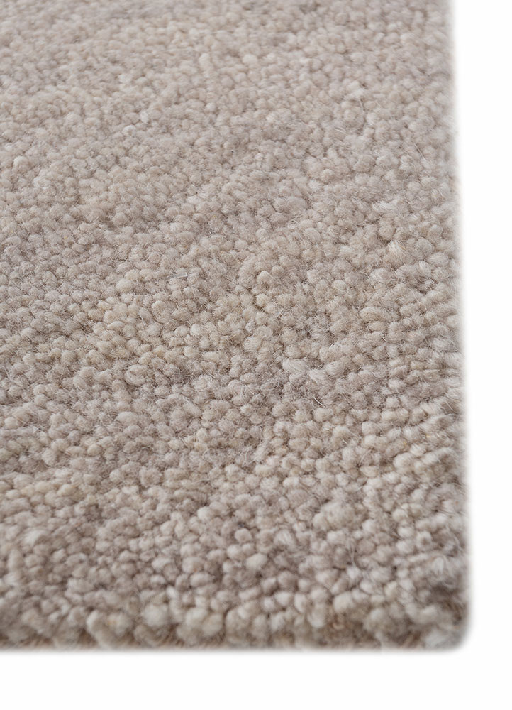 mythos ivory wool and viscose hand tufted Rug - Corner