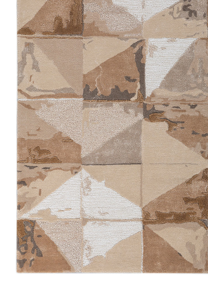 caliedo ivory wool and viscose hand tufted Rug - Corner caliedo ivory wool and viscose hand tufted Rug - Corner
