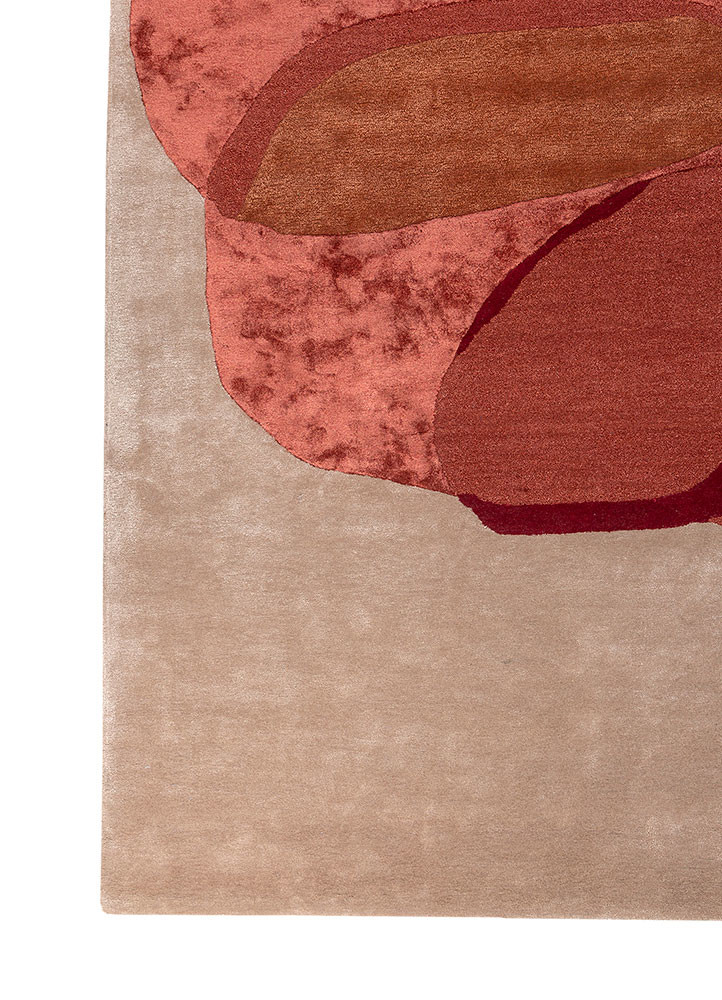 joy ivory wool and viscose hand tufted Rug - Corner joy ivory wool and viscose hand tufted Rug - Corner