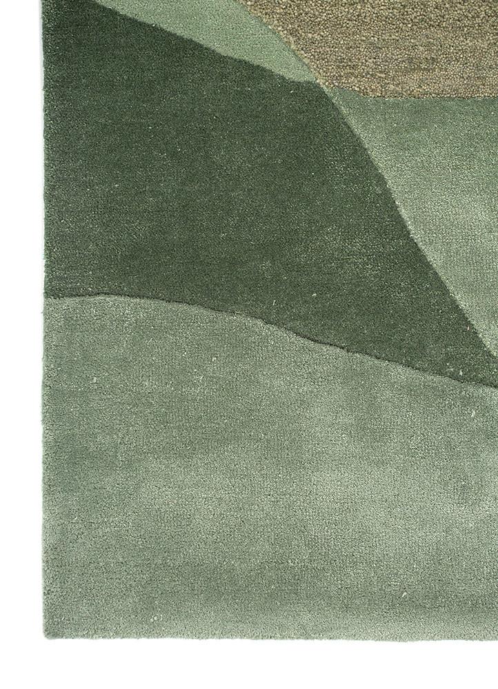 imara green wool and viscose hand tufted Rug - Corner imara green wool and viscose hand tufted Rug - Corner
