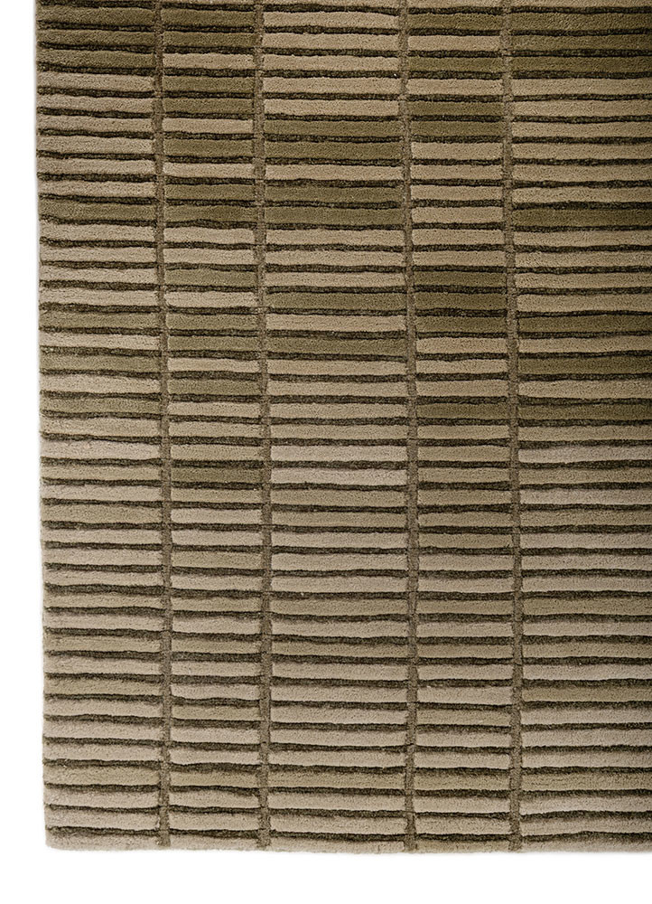 wild wanderlust green wool hand tufted Rug - Corner wild wanderlust green wool hand tufted Rug - Corner