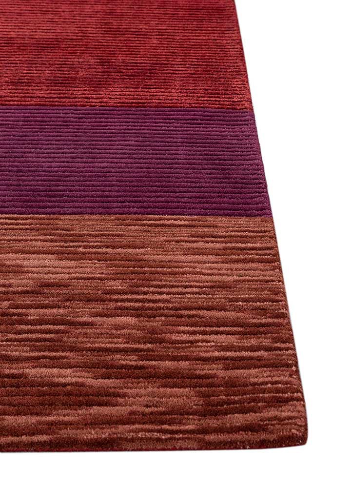acar red and orange wool and viscose hand tufted Rug - Corner