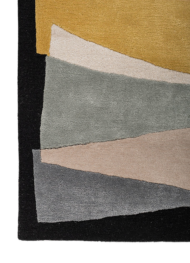 aprezo grey and black wool and viscose hand tufted Rug - Corner aprezo grey and black wool and viscose hand tufted Rug - Corner