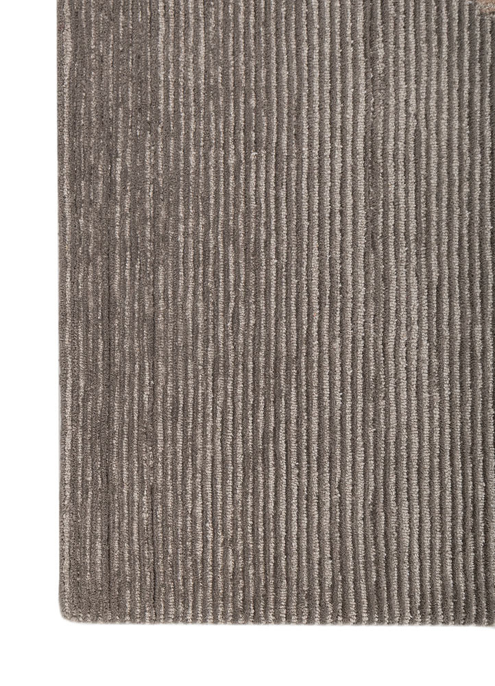 linear ivory wool hand tufted Rug - Corner linear ivory wool hand tufted Rug - Corner
