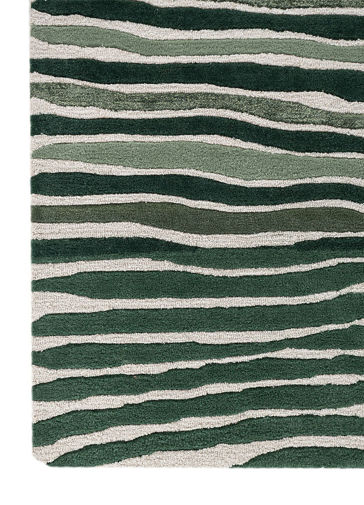 hacienda blue wool and viscose hand tufted Rug - Corner hacienda blue wool and viscose hand tufted Rug - Corner